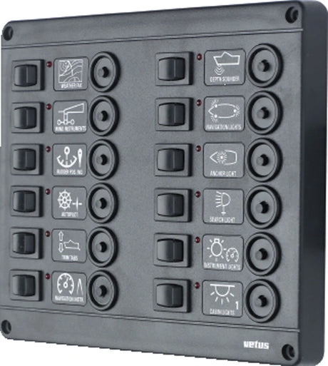 Strömbrytarpanel typ P6 och P12