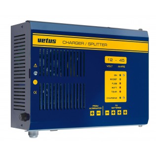 Kombinerad batteriladdare och batterifördelare 24 V, 45 A, för 3 batteribanker